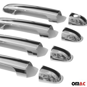 Hyundai Elantra Door Handle Cover - Omac - S.Steel - Gloss Silver - '07-'10